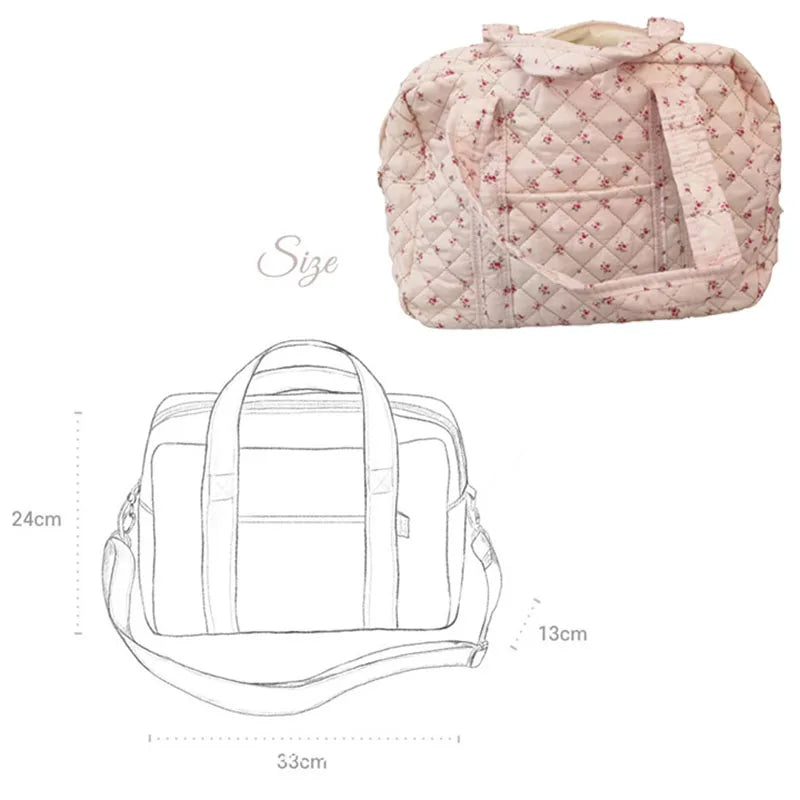 Elegant Broderad Mamma Väska - Stor Kapacitet